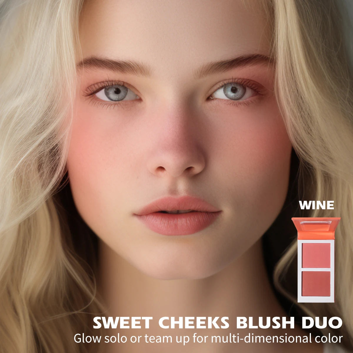 Matte Peach Powder Blush Palette